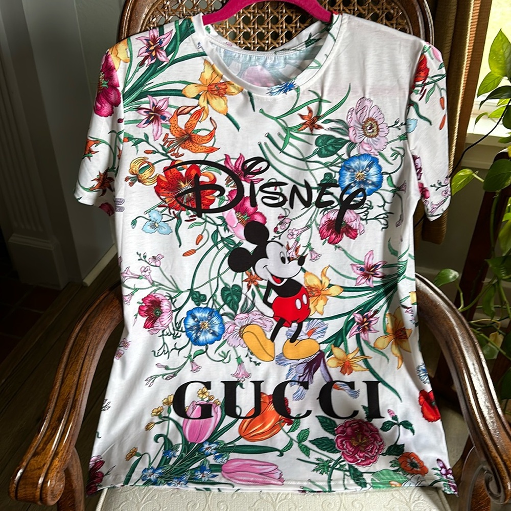 Disney Mickey Mouse Floral T-shirt.